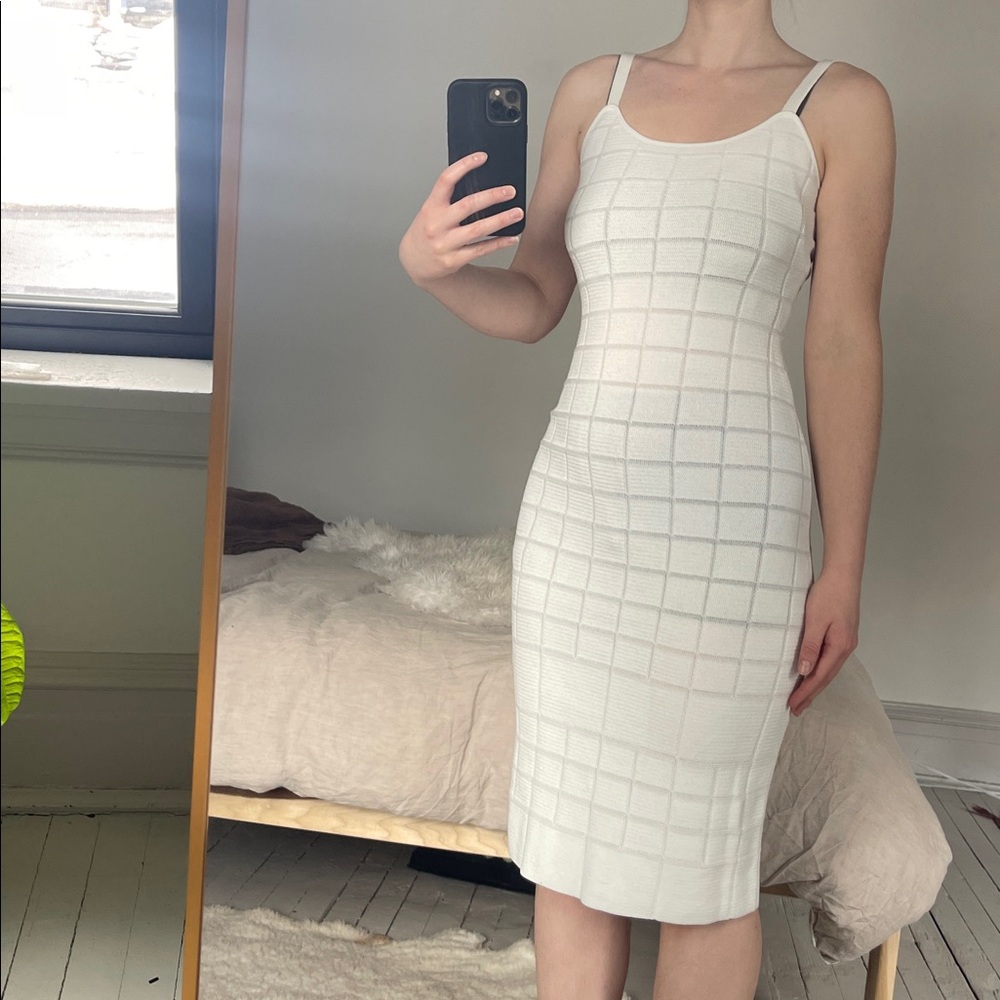 NWT SOLID & STRIPED “Toni” Vacation Dress in Marshmallow Gingham, Medium